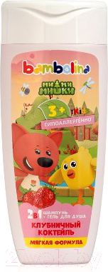 

Шампунь-гель детский Bambolina, МиМиМишки 2в1 Клубничный коктейль