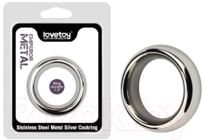 Эрекционное кольцо LoveToy Stainless Steel Metal Silver Cockring / LV1671