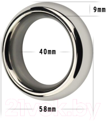 Эрекционное кольцо LoveToy Stainless Steel Metal Silver Cockring / LV1671