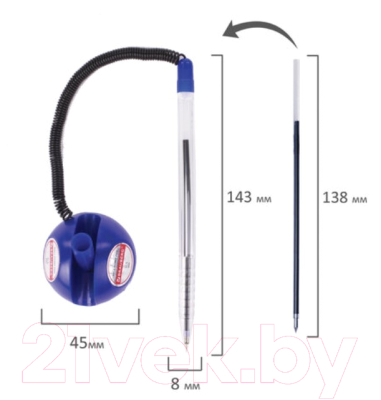 Изображение товара Ручка шариковая Brauberg Counter Pen / 143259 (синий)