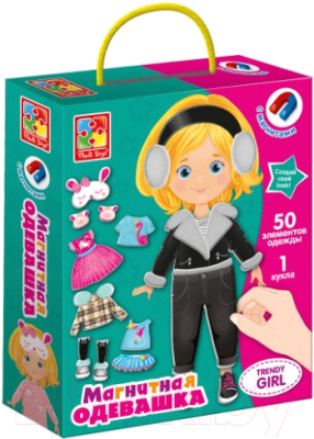 

Развивающая игра Vladi Toys, Магнитная одевашка. Trendy girl / VT3702-18
