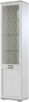 Шкаф-пенал с витриной SV-мебель МС Александрия ШК-112 (сосна санторини светлый) - 