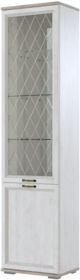 Шкаф-пенал с витриной SV-мебель МС Александрия ШК-112 (сосна санторини светлый)