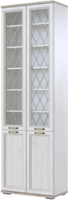 Шкаф с витриной SV-мебель МС Александрия ШК-118 (сосна санторини светлый)