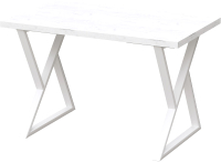 Обеденный стол Millwood Дели Л 120x70x75 (дуб белый Craft/металл белый) - 