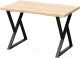 Обеденный стол Millwood Дели Л 120x70x75 (дуб золотой Craft/металл черный) - 