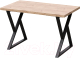 Обеденный стол Millwood Дели Л 120x70x75 (дуб табачный Craft/металл черный) - 