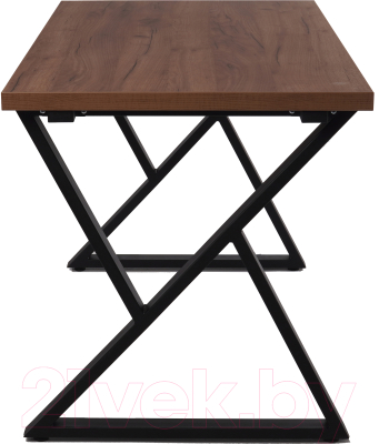 Обеденный стол Millwood Дели Л 130x80x75 (дуб табачный Craft/металл черный)