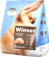 

Корм для собак Winner Мираторг, Для щенков мелких пород с курицей / 1010014285