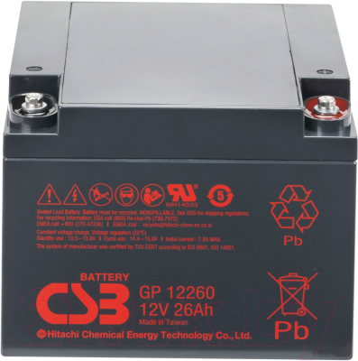 

Батарея для ИБП CSB, GP 12260I 12V/26Ah