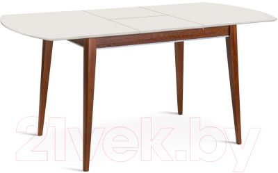 Обеденный стол ТехКомПро Арека ПО 80x120-160 / 121755 (бук/тон 1/подстолье тон 6/ножка 7)