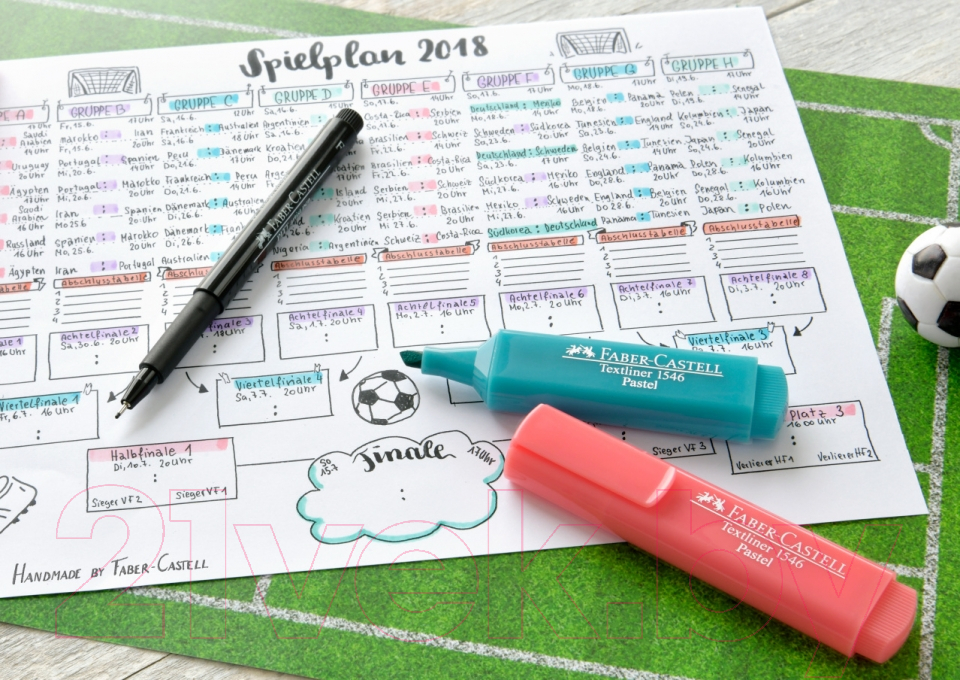 Текстовыделитель Faber Castell Textliner / 154628 (флуоресцентный розовый) — фото 5