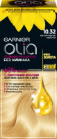 Крем-краска для волос Garnier Olia 10.32 (платиновое золото) - 
