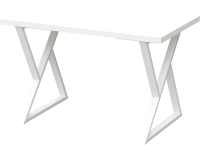 Обеденный стол Millwood Дели Л 160x80x75 (белый/металл белый) - 