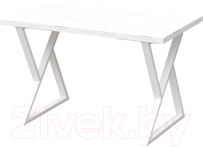 Обеденный стол Millwood Дели Л 160x80x75 (дуб белый Craft/металл белый)