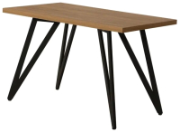 Обеденный стол Millwood Женева-2 Л 120x70x75 (дуб золотой Craft/металл черный) - 