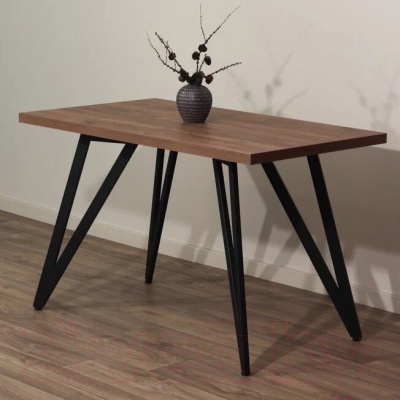 Обеденный стол Millwood Женева-2 Л 120x70x75 (дуб табачный Craft/металл черный)