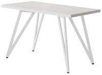 Обеденный стол Millwood Женева-2 Л 130x80x75 (белый/металл белый) - 