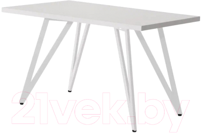 Обеденный стол Millwood Женева-2 Л 160x80x75 (белый/металл белый)