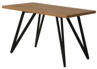 Обеденный стол Millwood Женева-2 Л 160x80x75 (дуб золотой Craft/металл черный) - 