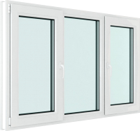 Окно ПВХ Rehau Roto NX Поворотно-откидное 2 створки по краям 3 стекла (1000x1600x70) - 