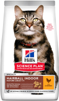 Сухой корм для кошек Hill's Science Plan Adult Hairball Indoor Chicken (1.5кг) - 