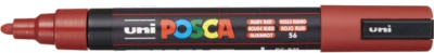 

Маркер художественный UNI Mitsubishi Pencil, На водной основе 1.8-2.5мм / PC-5M RUBY RED