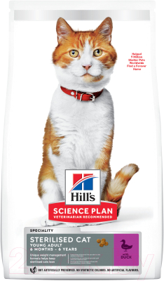 Сухой корм для кошек Hill's Science Plan Young Adult Sterilised Cat Duck (0.3кг)