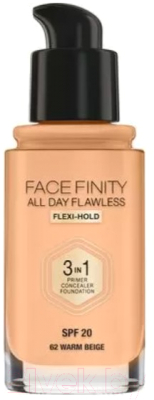 Тональный крем Max Factor Facefinity All Day Flawless Flexi-Hold 3in1 SPF20 тон 62  (30мл)