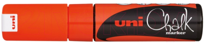 Маркер меловой UNI Mitsubishi Pencil Chalk 8мм / PWE-8K RED (красный)