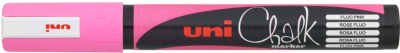 Маркер меловой UNI Mitsubishi Pencil Chalk 8мм / PWE-8K METALLIC PINK (розовый металлик)