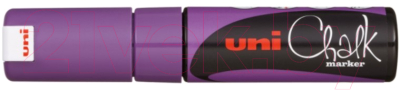 Маркер меловой UNI Mitsubishi Pencil 8мм / PWE-8K METALLIC VIOLET (фиолетовый металлик)