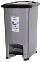 Контейнер для мусора Эльфпласт Slim EP557 (10л, серый/черный) - 