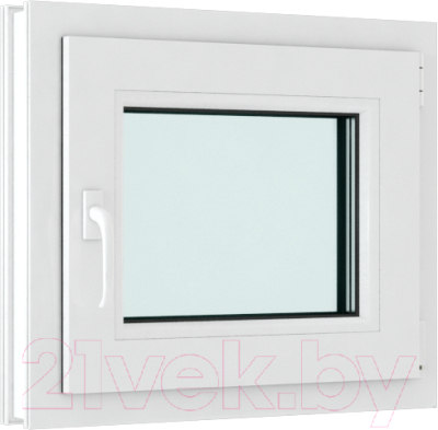 Окно ПВХ Rehau Roto NX Одностворчатое Поворотно-откидное правое 3 стекла (600x600x70)