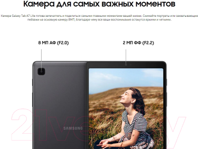 Планшет Samsung Galaxy Tab A7 Lite 64GB WiFi / SM-T220NZA (темно-серый)
