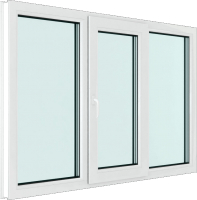 Окно ПВХ Rehau Roto NX Поворотно-откидное створка по середине 2 стекла (1150x1750x60) - 