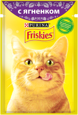 Влажный корм для кошек Friskies Ягненок в подливе (85г)