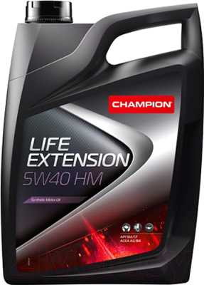 Моторное масло Champion Life Extension 5W40 HM / 8227646 (4л)