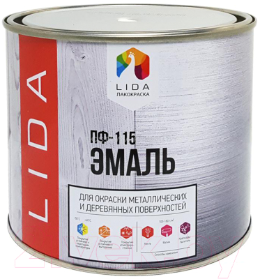 Эмаль Lida ПФ-115 М (2кг, нуга-коричневый)