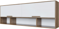 Шкаф навесной SV-мебель Гарвард над кроватью (гикори темный/белый/без фотопечати) - 
