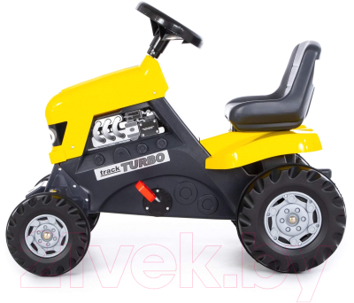 Каталка детская Полесье Turbo Трактор с педалям / 89311 (желтый)