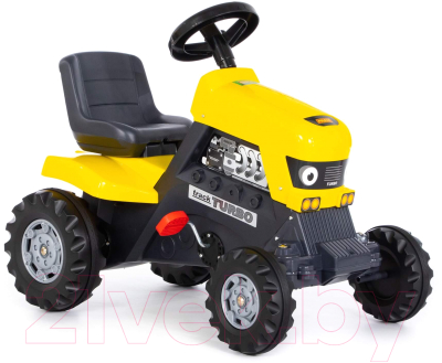 Каталка детская Полесье Turbo Трактор с педалям / 89311 (желтый)