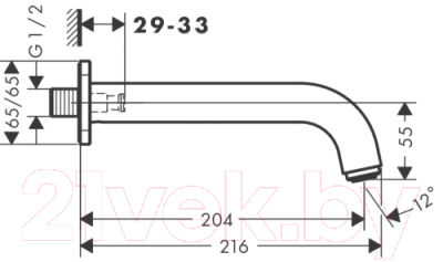 Излив Hansgrohe Vernis 71460670