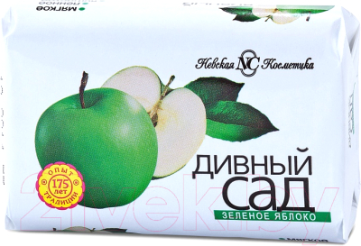 Мыло твердое Невская Косметика Дивный сад Зеленое яблоко (90г)