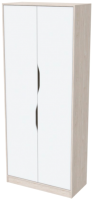 Шкаф SV-мебель Миндаль двухстворчатый комбинированный (гикори светлый/белый) - 