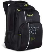 Рюкзак Grizzly RU-030-31 (черный/салатовый) - 