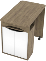 Письменный стол SV-мебель Миндаль (гикори темный/белый) - 