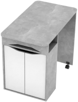 Письменный стол SV-мебель Миндаль (цемент светлый/белый) - 