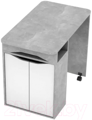 Письменный стол SV-мебель Миндаль (цемент светлый/белый)