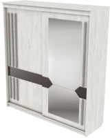 Шкаф SV-мебель №25 200 (грэй сосна санторини светлый/графит/железная руда) - 